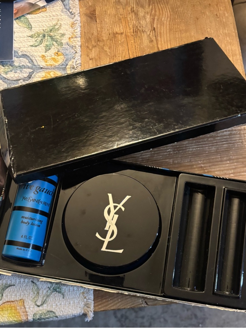 VTG  Rive Gauche Yves Saint Laurent YSL Perfume Dusting Powder & Body Lotion